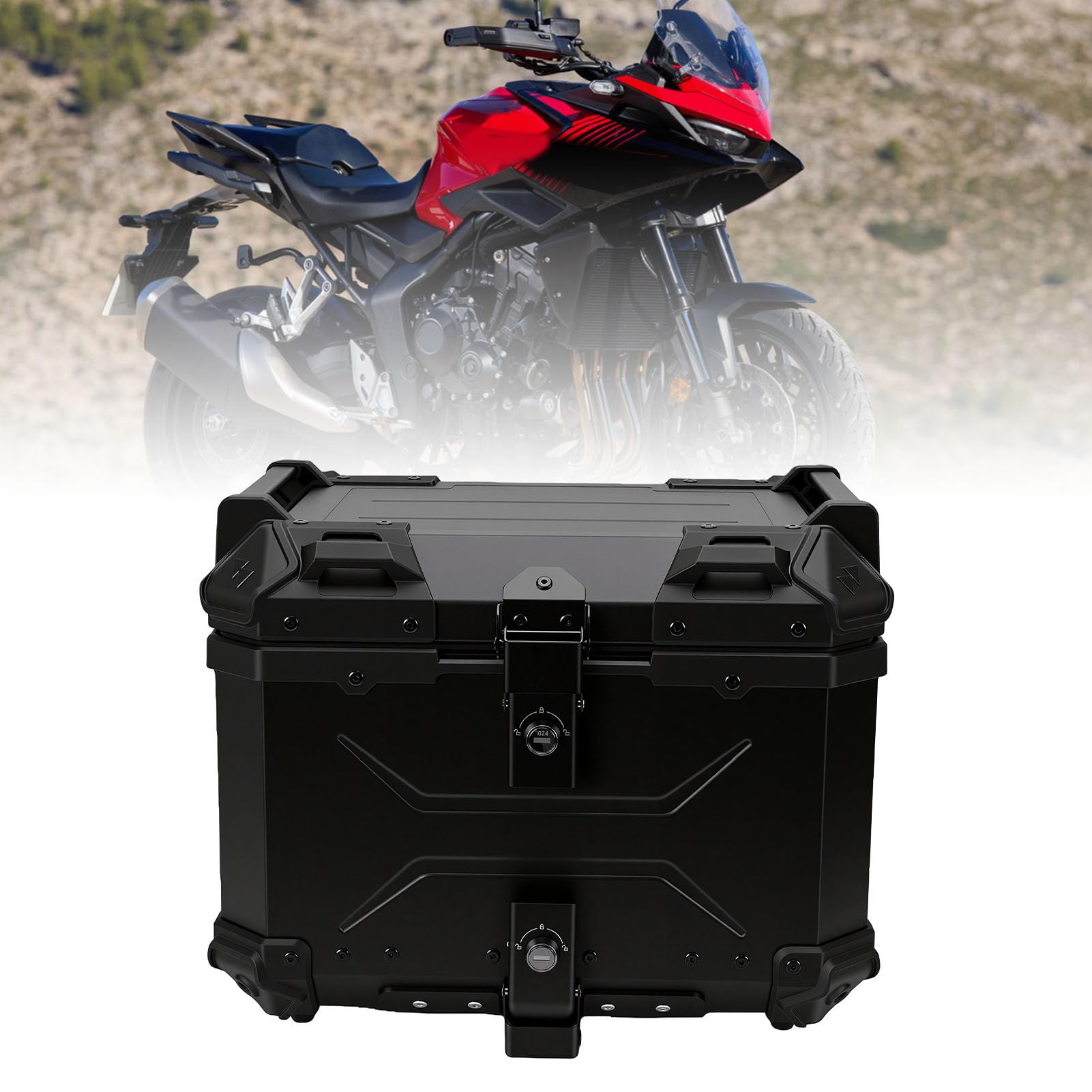 Asixxsix Bauletto per Moto da 45 Litri, Impermeabile