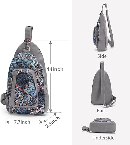 Miniatura 2 de Black Butterfly Bolsa de pecho prémium para mujer, bandolera pequeña, mochila de pecho para moda y ligera