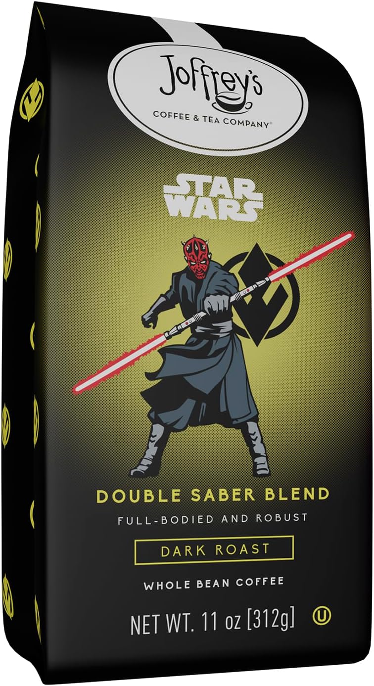 Joffrey's Coffee - STAR WARS™ Double Saber Blend, STAR WARS Licensed Coffee Collection, Artisan Dark Roast, Robust & Smooth Taste, Brew or French Press (Whole Bean, 11oz)