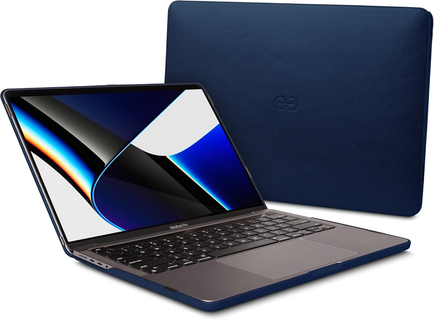 Dreem Euclid MacBook Pro Case - 16-Inch Hard Laptop Cover for MacBook Pro 2021, Luxurious Vegan Leather, Top and Bottom Shells for Protection, Slots for USB Ports - Caramel