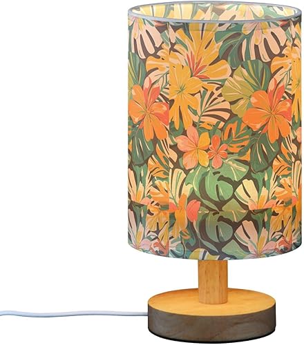 Miniatura 2 de Coloridas flores hawaianas verano dormitorio lámparas de mesa luz de noche para niños para granja lámpara de mesa para niñas retro lamparas para