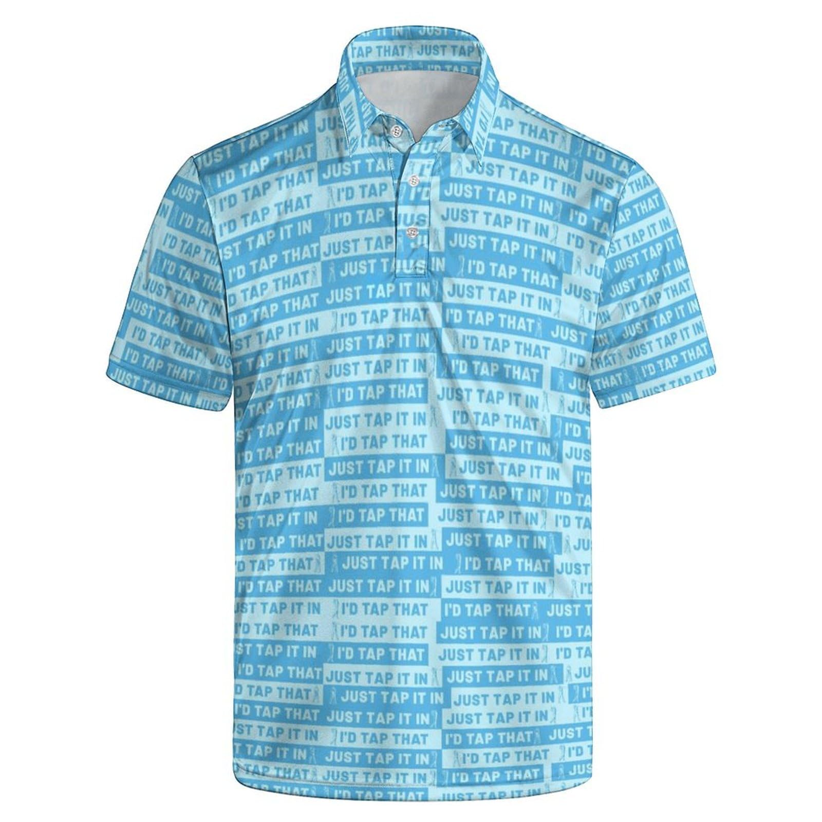 Mens Funny Golf Polo Shirts Short Sleeve Quick Dry Polo Shirts