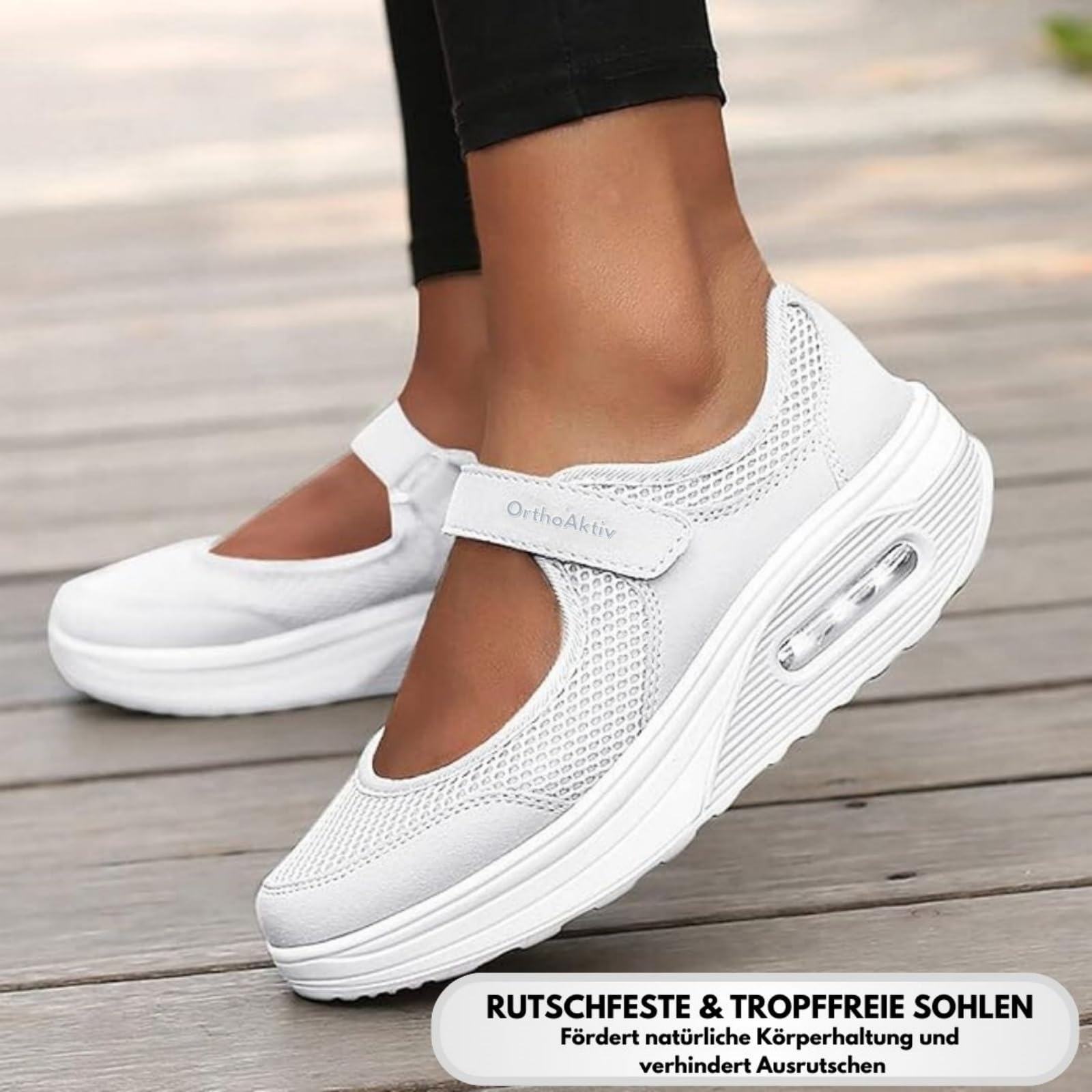 OrthoAktiv - gesunde Schmerzlinderungs-Schuhe für Damen，Hergestellt aus hochwertigen Materialien, leicht und einfach an und auszuziehen, bequem und modisch