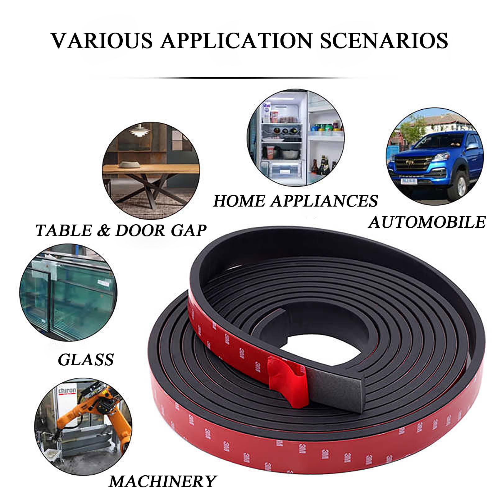 Rotolo Di Gomma Adesiva Spessore 10 Mm - Per Guarnizioni Fai Da Te, Isolamento, Antivibranti - Foto 4