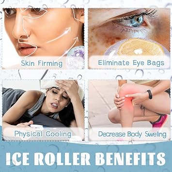 Ice Roller for Face and Eyes Ice for Facial and Neck - Effectively Puffiness Relief, Self Skin Care, Sunburn Repair Massage Cube Skincare Beauty Tool for Shrink Pores