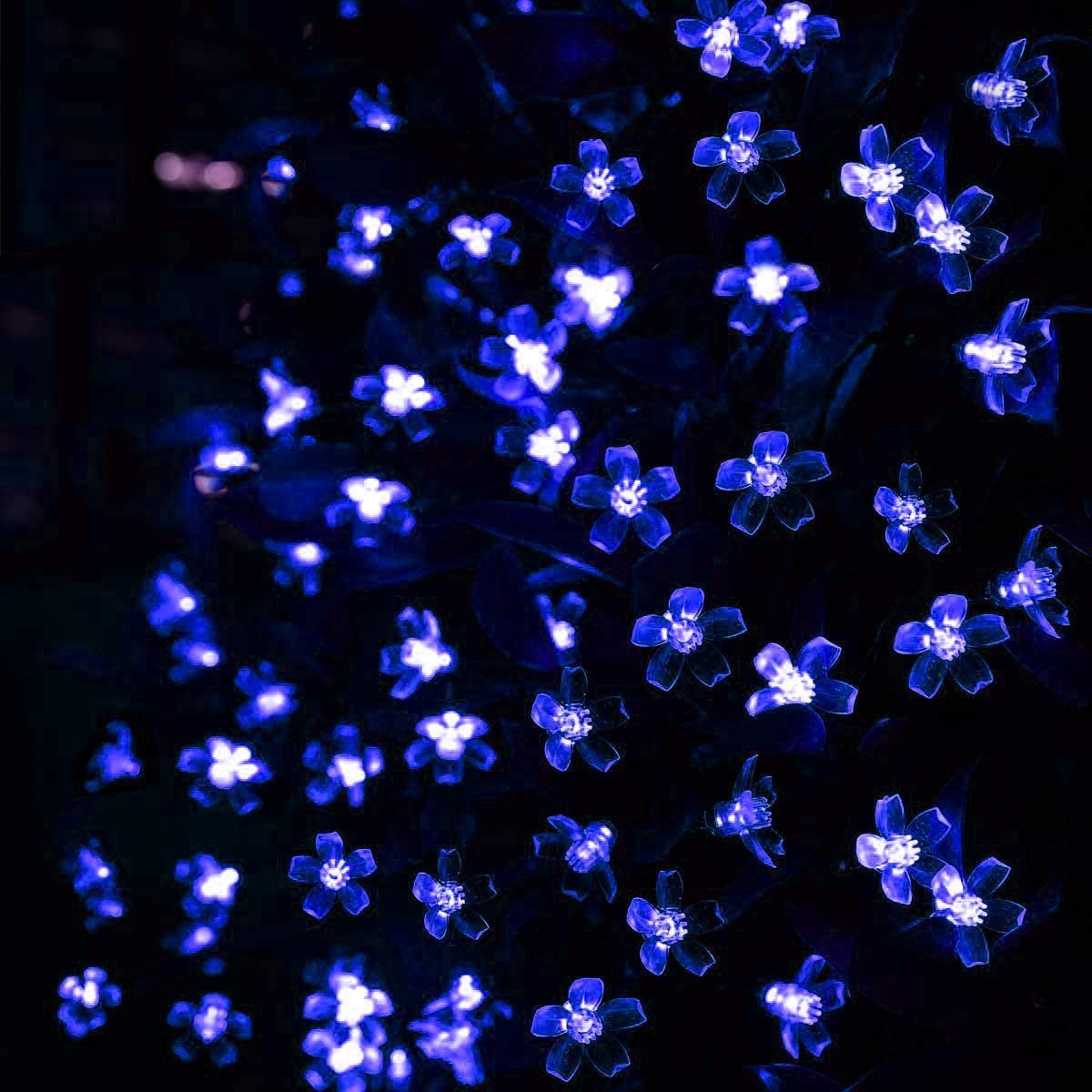 Tuokay, Solar Garden Lights, Outdoor Fairy Lights with Flower, Waterproof 7m 50 LED 8 Twinkling Modes - Image 3