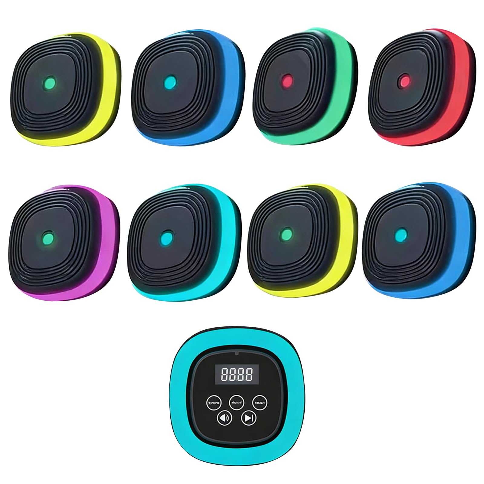 Luces de entrenamiento de reacción, 10 modos, kit de entrenamiento de agilidad de reacción, luces de reacción de velocidad con cargador USB, máquina de boxeo Bluetooth para velocidad de fitness
