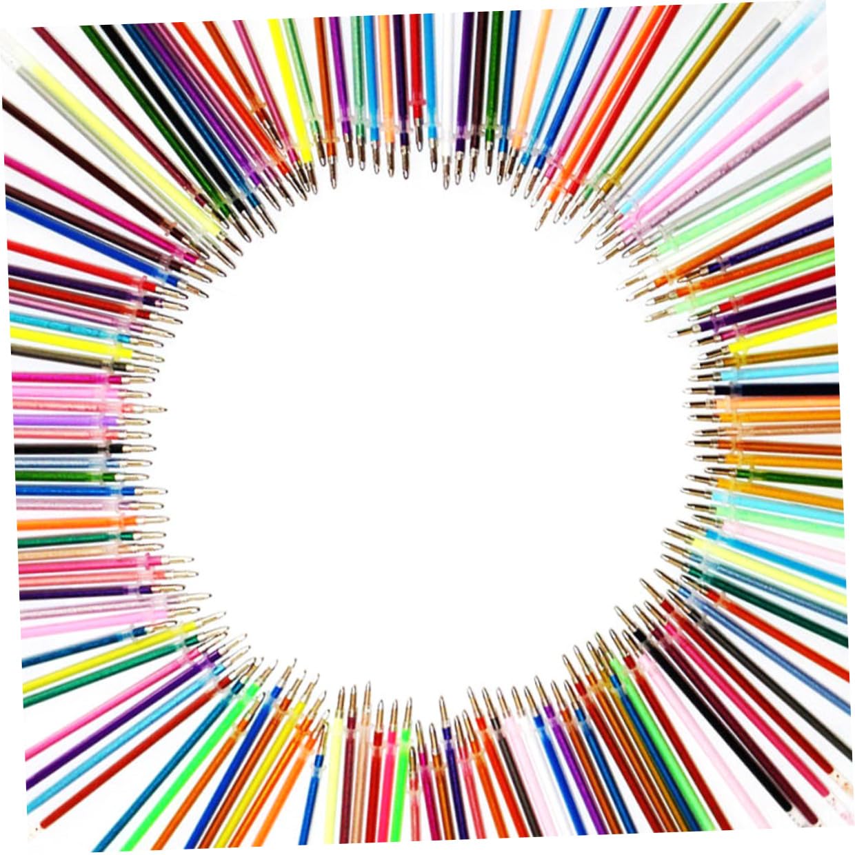 SEWACC 300 Pièces Recharges Stylos Gel Couleur Pointe Fine Encre pour Dessin Scrapbooking Bureau École