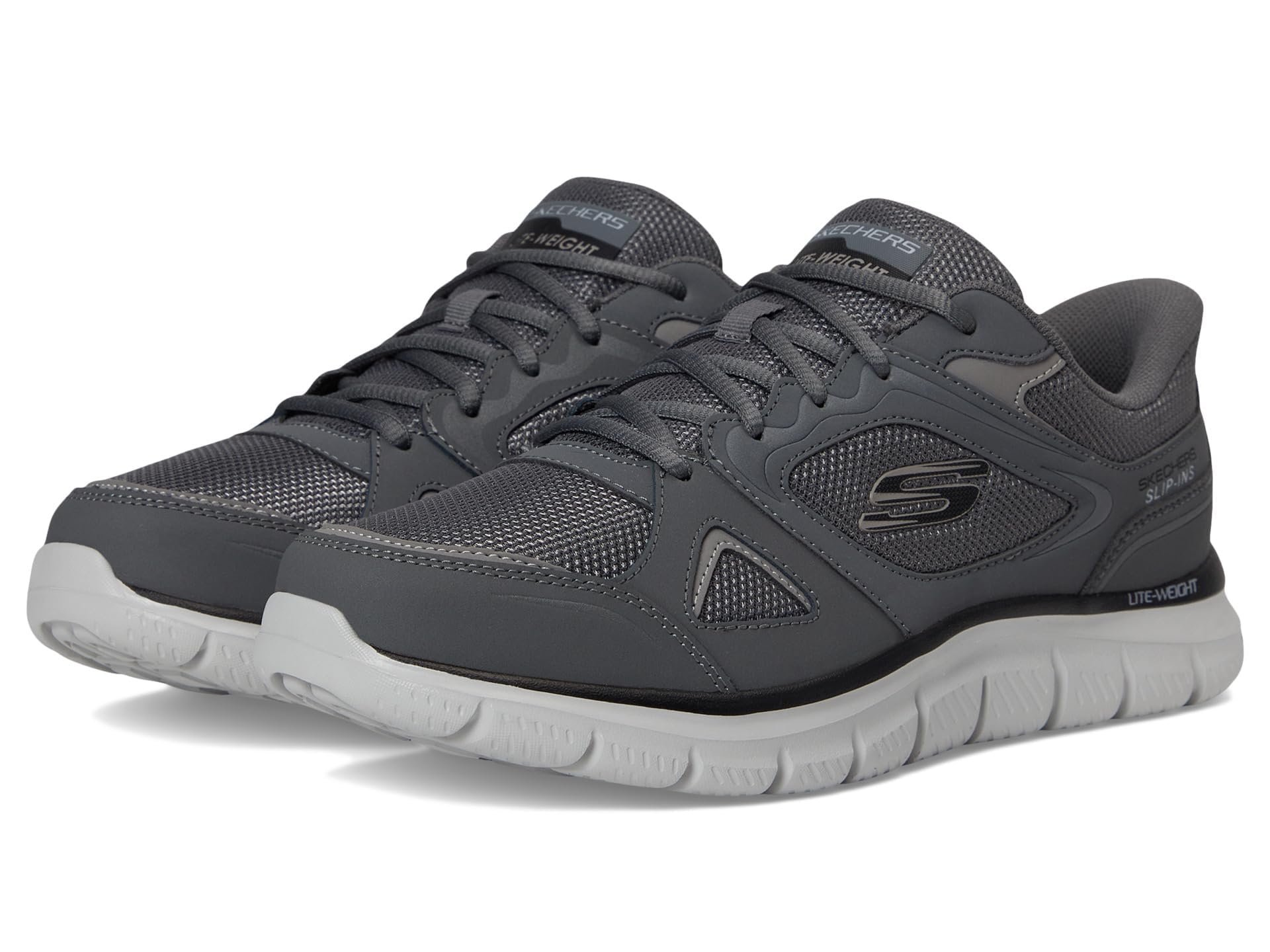 Skechers TRACK mens Shoes 45 EU Charcoal