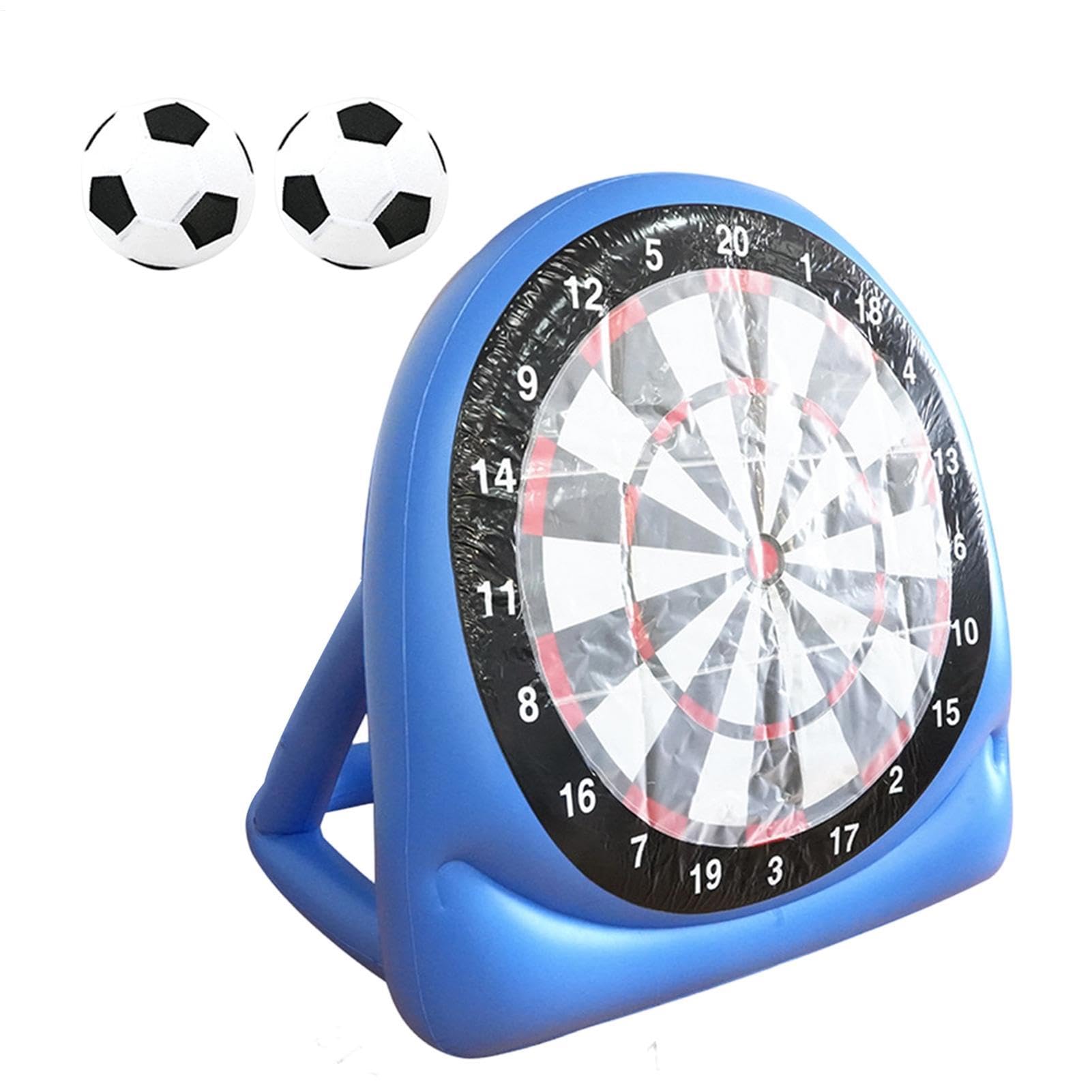 Aufblasbares Fußball-Target – Fußball Dartboard Toss Game für Outdoor Play | PVC-Konstruktion mit 2 Fußballen, Throwing Challenge 150 cm Kick Target Activity für Lawn Beach Backyard Family Fun