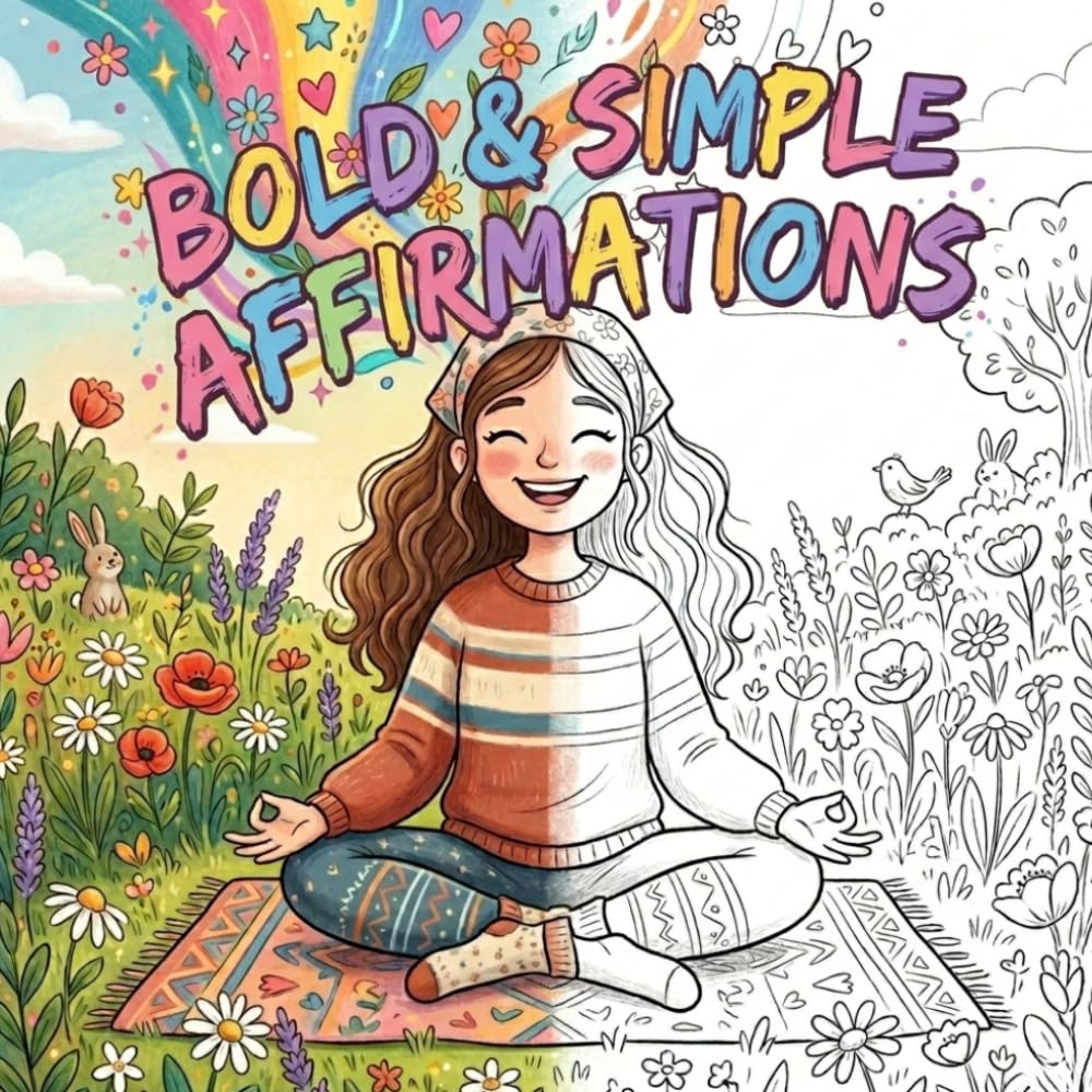 Bold & Simple Affirmations: 30 Simple and Sweet Designs with Motivational Quotes for Relaxation and Stress Relief