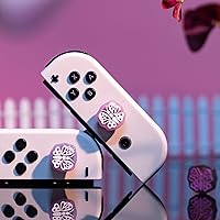 Vista 7 de GeekShare Bonitas tapas de silicona para el pulgar, funda de joystick compatible con Nintendo SwitchOLEDSwitch Lite, 4 unidades, mariposa