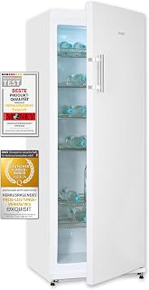 Exquisit® Frigorífico para Bebidas, 296L, Clase E, Color Blanco, 6 Estantes Metalicos, Tirador Acero, Altura Regulable, Consumo 110 kWh/año, Rumorosidad 49 dB(A), Medidas 163x60x62 Cm.