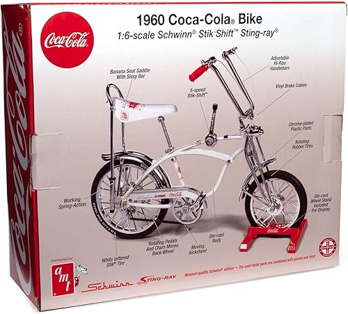Miniatura 7 de AMT Schwinn 1960 Coca Cola (Blanco) Bicicleta Diecast Escala 16
