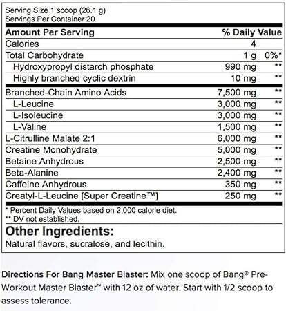 Amazon Com Vpx Bang Pre Workout Master Blaster Rainbow Unicorn 20 Servings Health Household