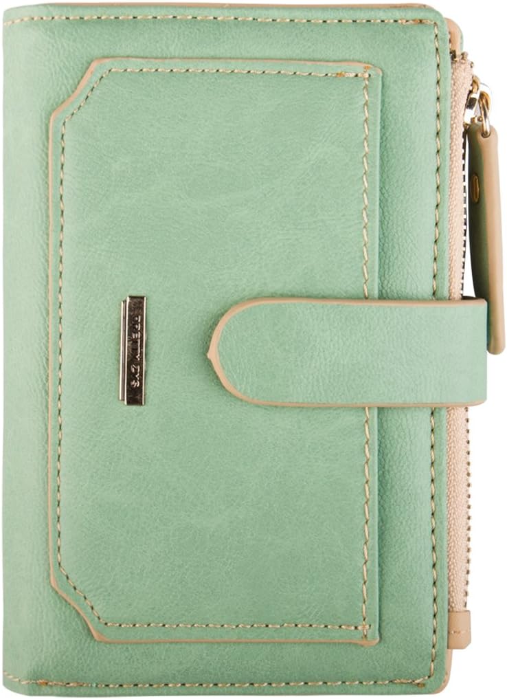 INDRESSME Womens Wallet Candy Color Bifold Mini Vintage Card Holder Compact Wallet for Women