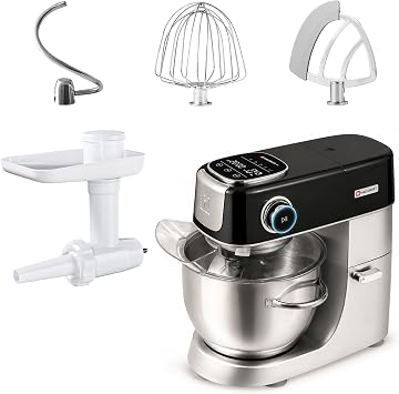 Hauswirt Stand Mixer M5 Black + Meat Grinder Attachment Bundle