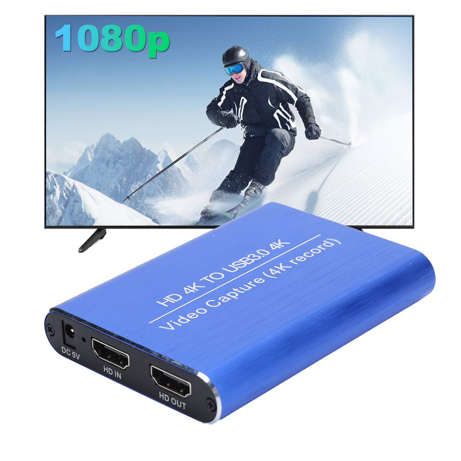 Scatola per Streaming Live per Registrazione di Giochi, Scheda di Acquisizione USB 3.0 Compatta per Streaming di Alta qualità, Attrezzatura per Registrazione Video 4K 60FPS