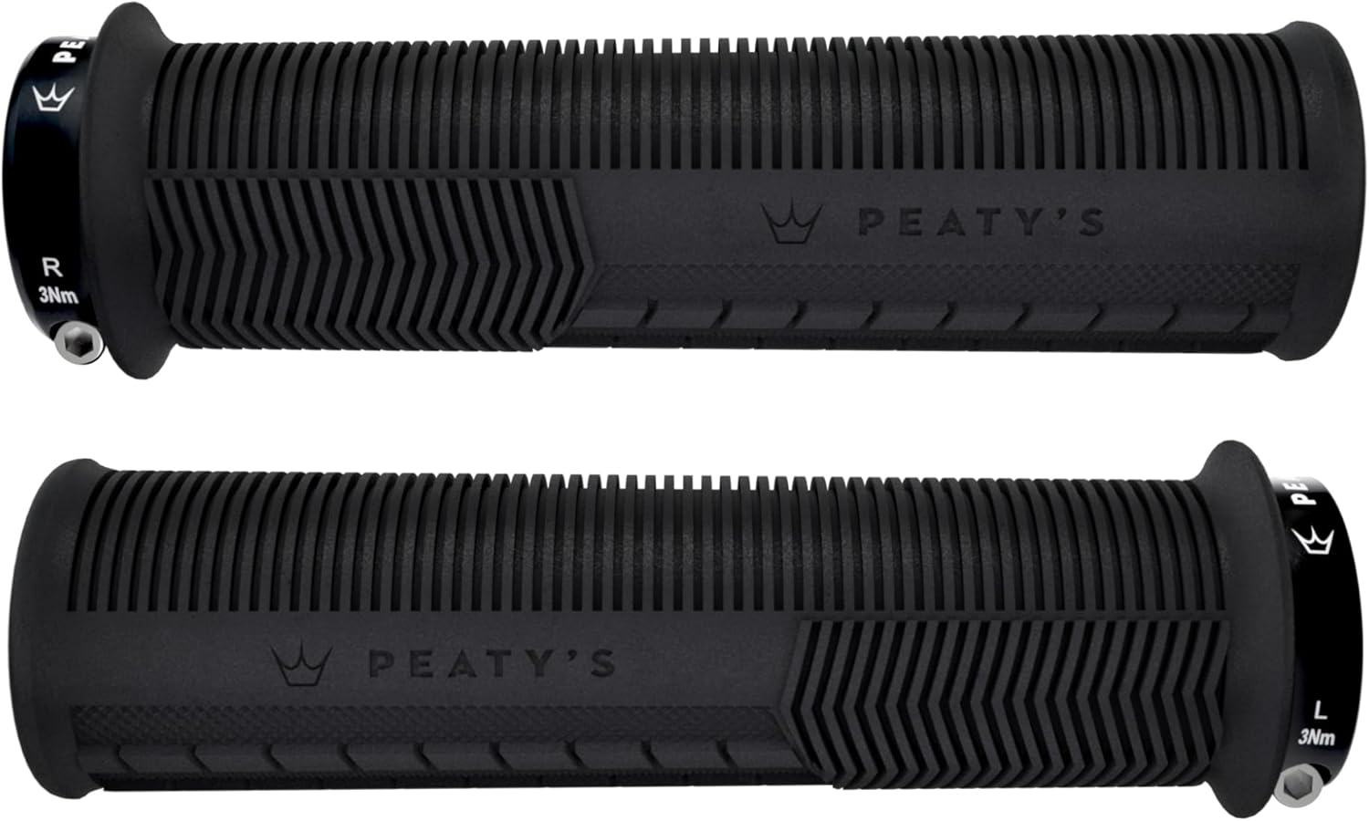 Peaty's Monarch Bicycle Grips - Durable, Ergonomic Finger Bar, Thumb Pad, All Day Riding, All Weather, All Terrain