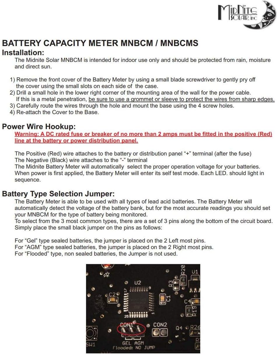 MidNite Solar MNBCM Battery Capacity Meter