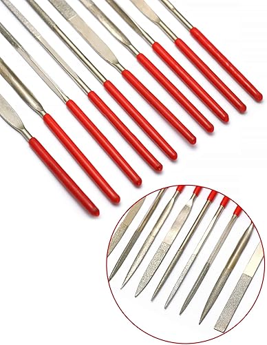 Miniatura 6 de Harrier Juego de 10 piezas de limas de tuerca de guitarra para reparación de guitarra.