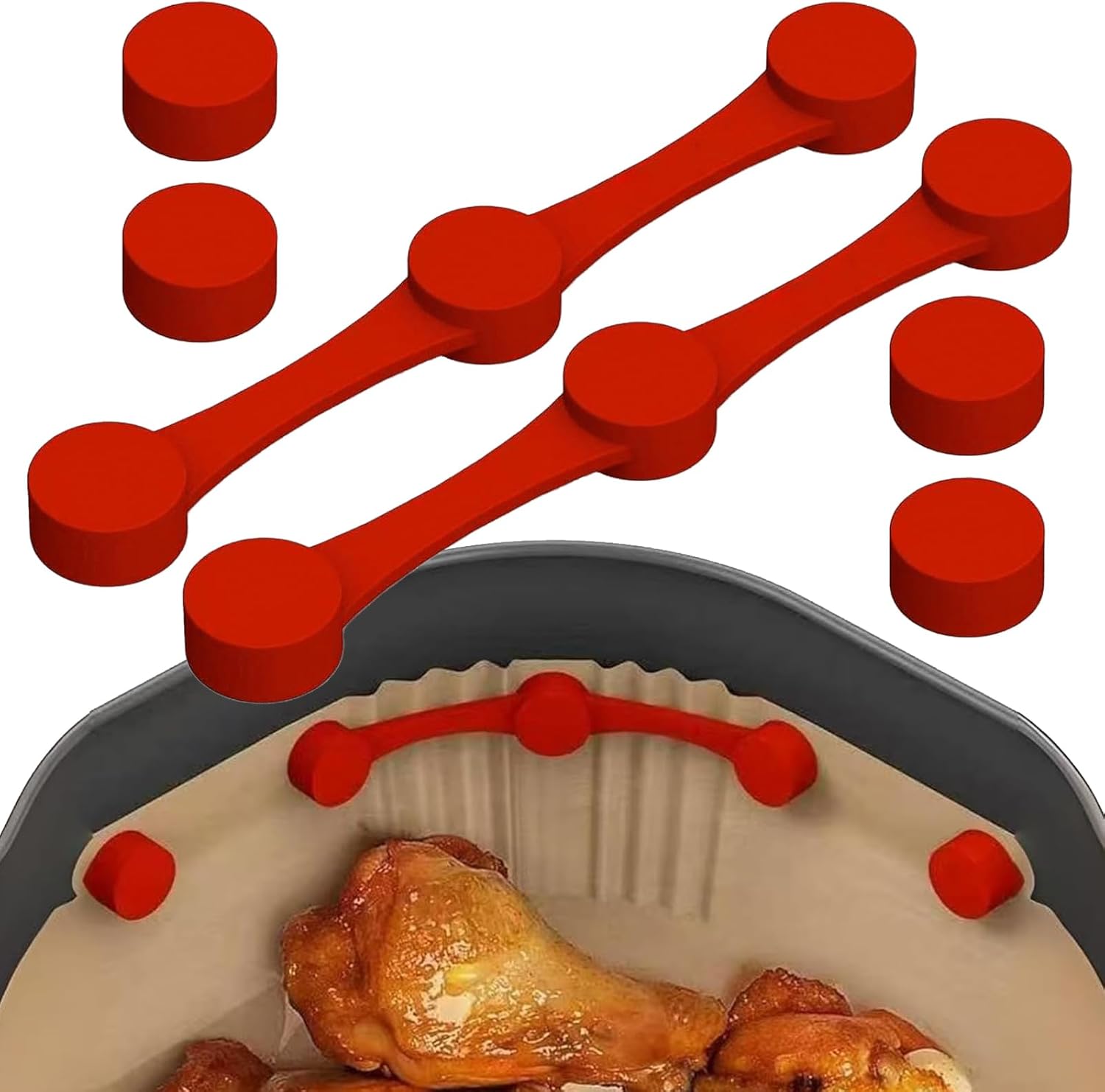 Air Fryer Magnet Silicone Buckle, 2025 Upgraded Air Fryer Paper Liners with Magnet Silicone Buckle for Holding down Air Up Fryer Parchment Paper Liners (2*Set) Air Fryer Magnet Silicone Buckle, 2025 Upgraded Air Fryer Paper Liners with Magnet Silicone Buckle for Holding down Air Up Fryer Parchment Paper Liners (2*Set)