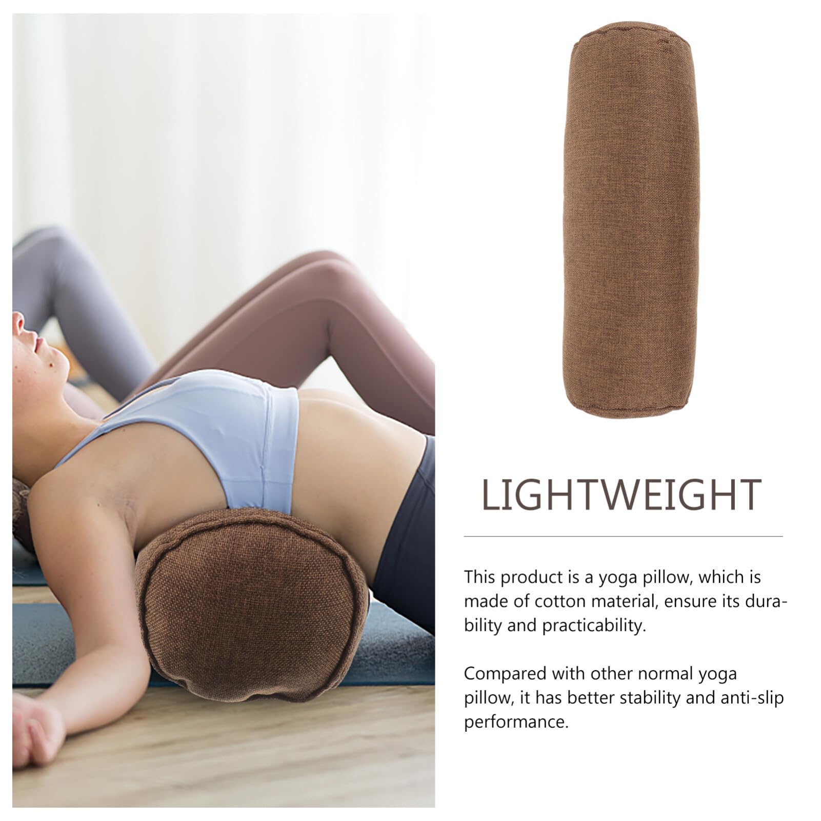 BESPORTBLE Cuscini Cilindrici Yoga Bolster Cilindro Meditazione Cuscino Yoga o Cunei Rafforzare Tubo o Per Allenamento Yin Supporto Prenatale o Cilindrico