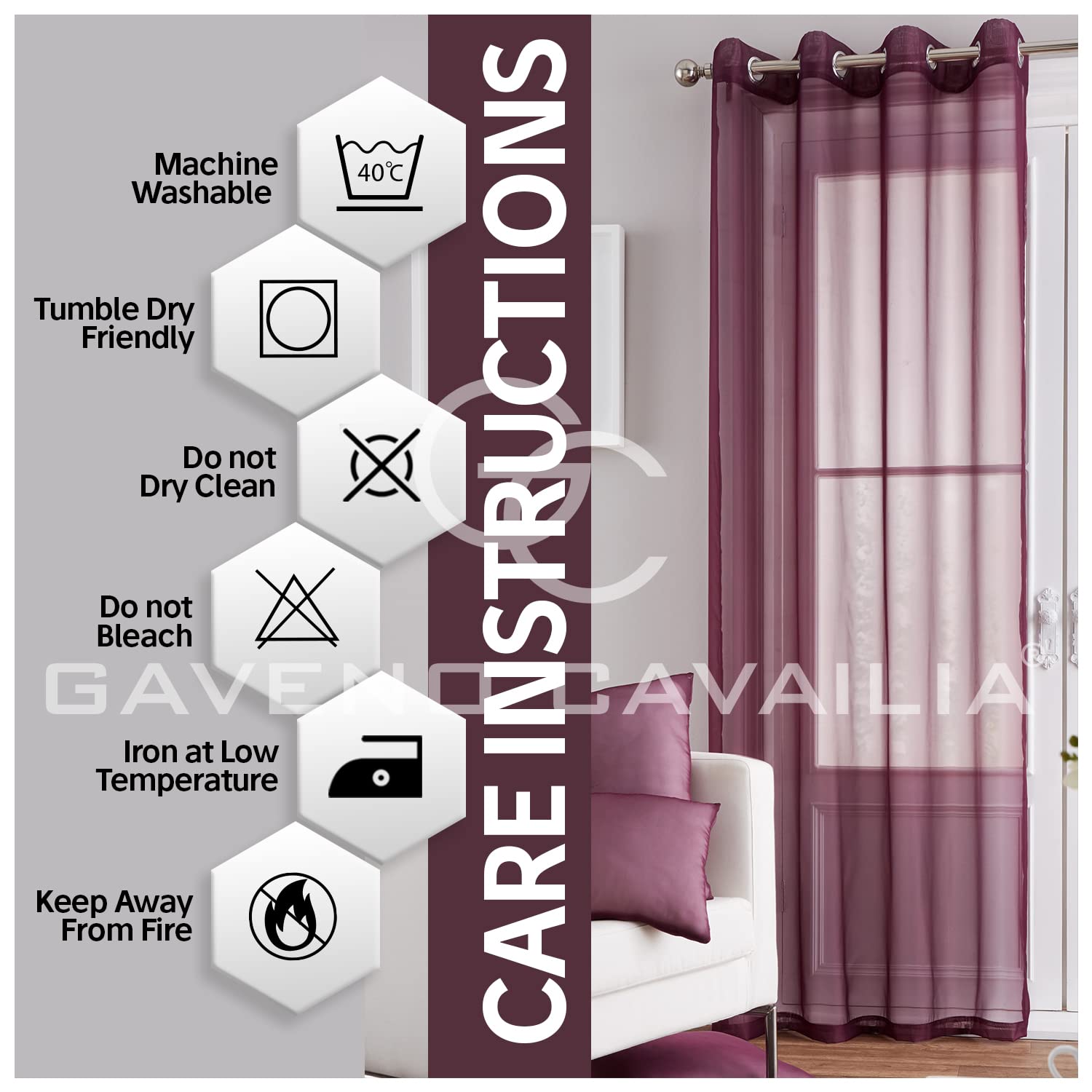 GC GAVENO CAVAILIA Tende oscuranti con occhielli grandi, pannelli isolanti termici per camera da letto/soggiorno, colore cioccolato, 167 x 228 cm