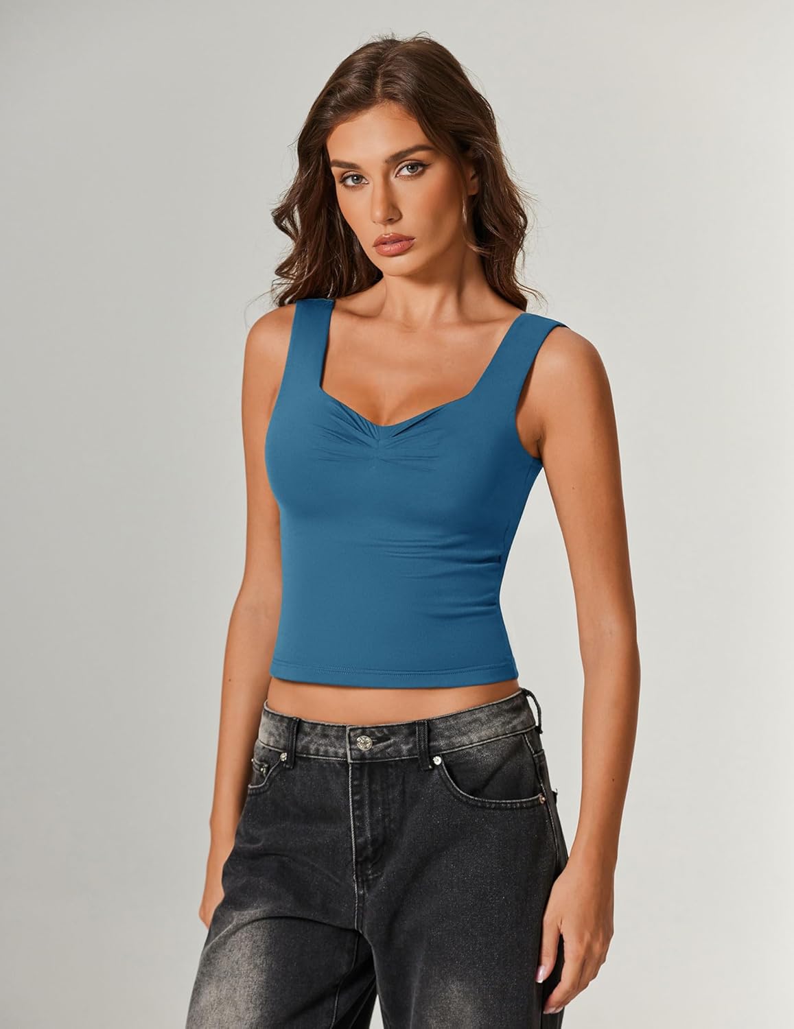 Avidlove Tank Top for Women Going Out Square Neck Double Lined Y2K Cami Summer Trendy Crop Cute Camisole Tops - Image 4