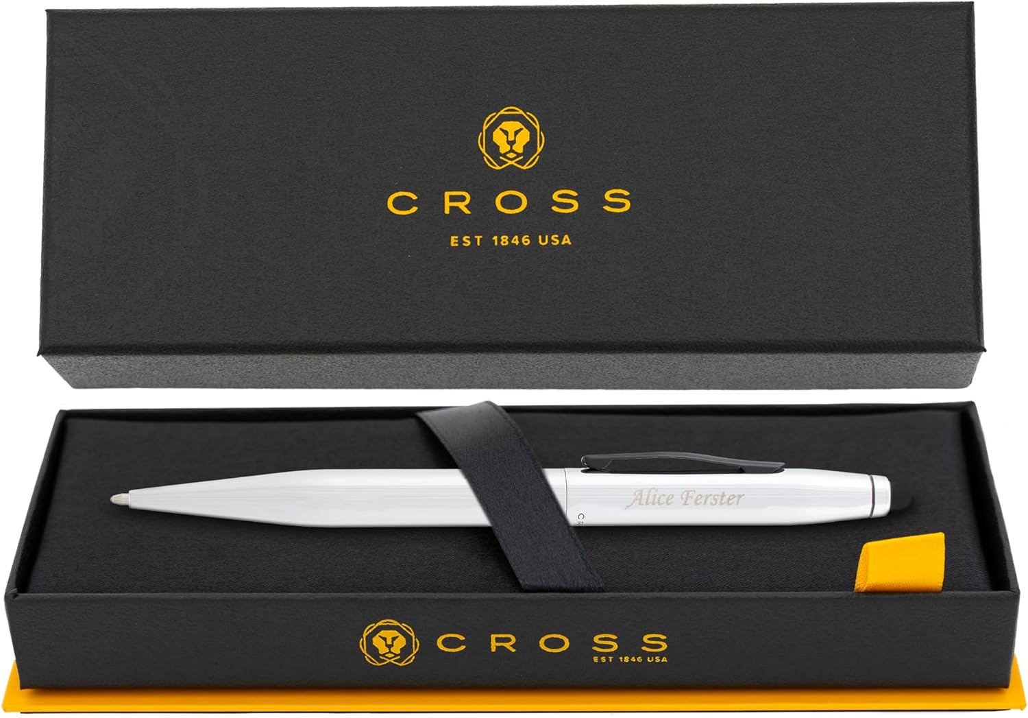 Engraved Cross Pen | Personalized Cross Tech2 Chrome Ballpoint Pen with a Stylus On The Cap. Multifunction Gift Pen with Stylus and Custom Engraving.