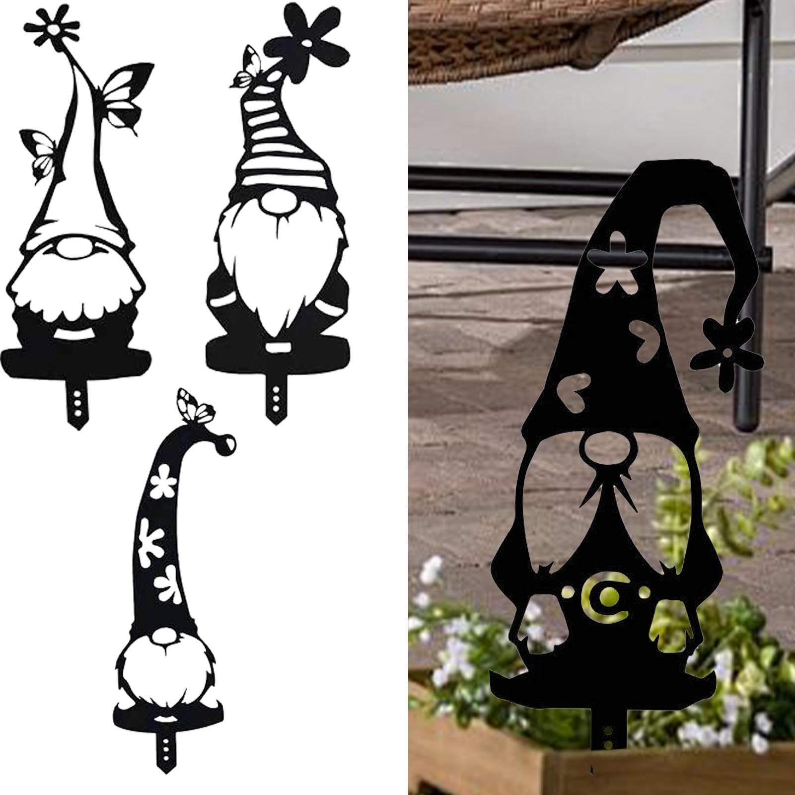 Sghtil Piquet Nain De Jardin - Poteaux Nains De Jardin - En Acrylique Pour L'extérieur - Art De Jardin Nain - Décoration De Pelouse - Poteaux Pour