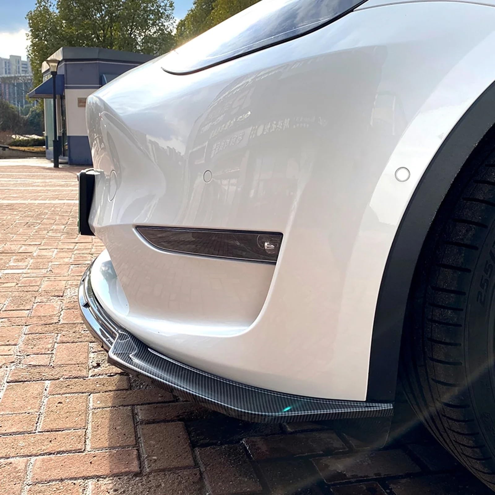 Do Tesla Model Y ABS Glossy Black Przedni zderzak