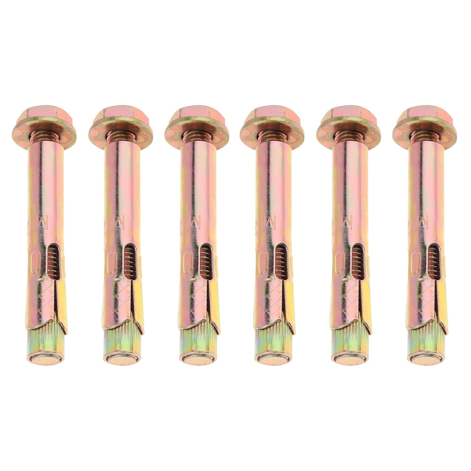 Pernos de expansión hexagonales de acero inoxidable, 6 piezas M10x80mm