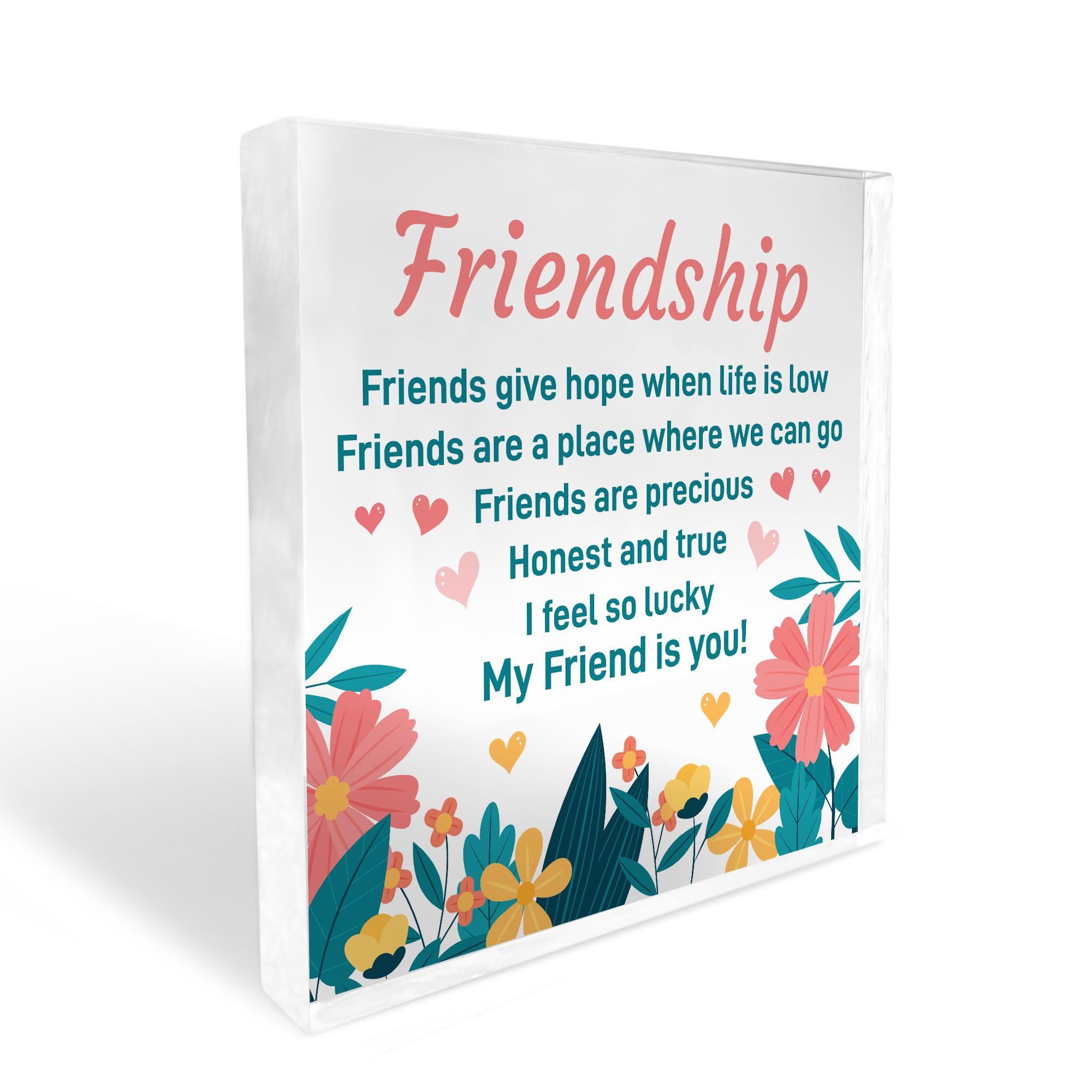 Red Ocean Friendship Sign Poem Friendship Gifts Best Friend Gift For Birthday Christmas Friendship Gifts For Women Thank You Gift