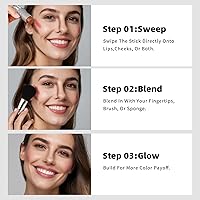 Vista 5 de KIMUSE Cream Contour Stick Duo, Cream Blush Stick, Bronzer Shaping Stick, Creamy, Highly Pigmented, Long Lasting, Vegan Face Make Up Sticks Hope