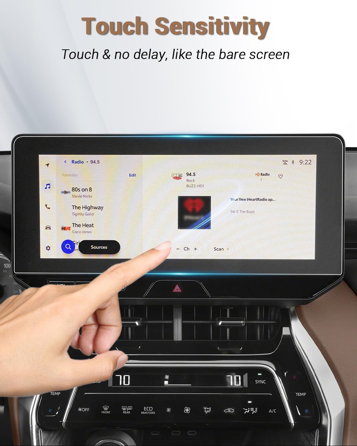 12.3" Anti Glare Matte 2025 Toyota Venza Screen Protector for 2023 2024 2025 Toyota Venza (XLE/Limited Nightshade Edition) Infotainment Touchscreen Cover Screen Saver for 2025 Toyota Venza Accessories