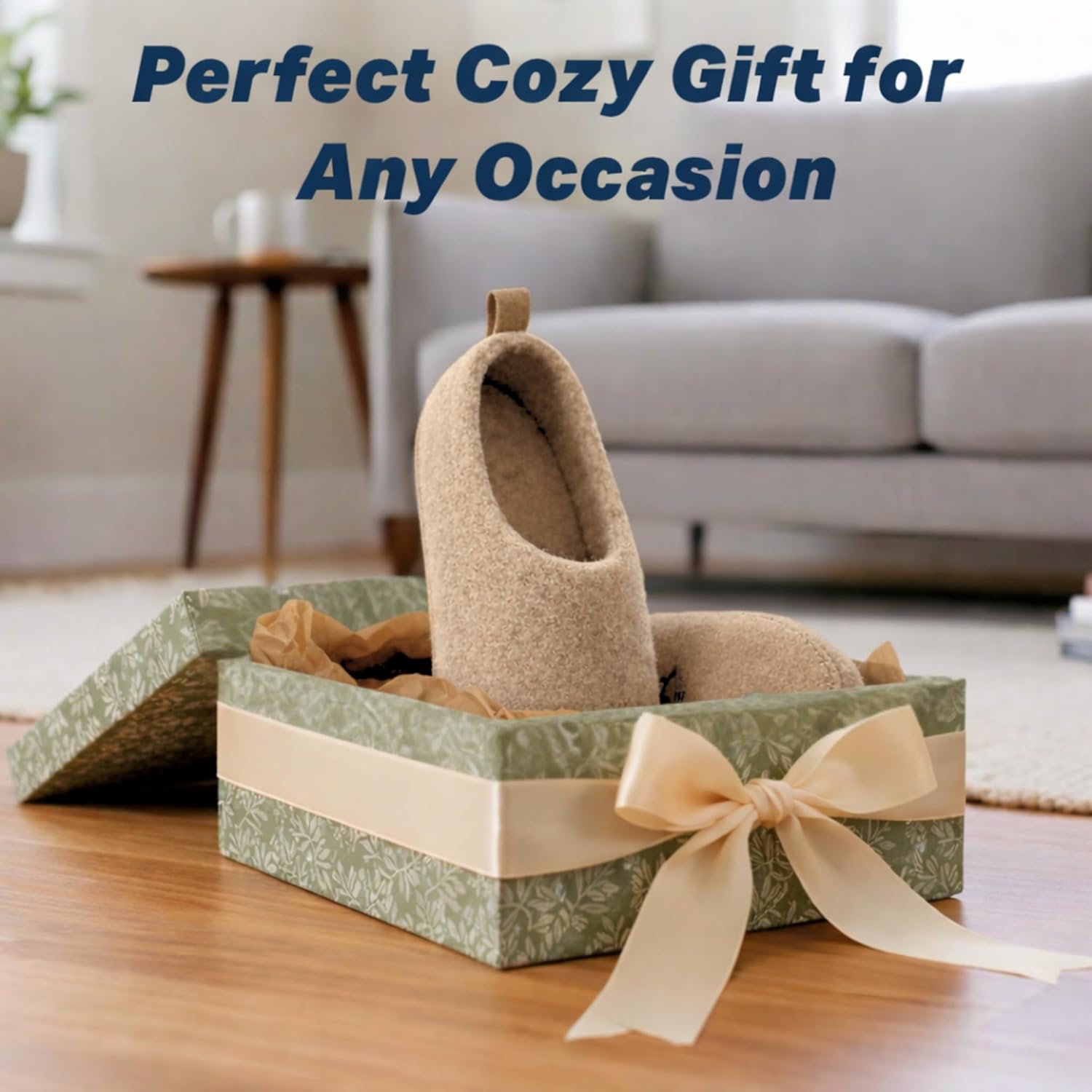 Wool Indoor Slippers - Natural Organic Wool, Genuine Leather Sole, Handmade in Nepal - Cozy, Warm, Soft, Unisex Non-Slip House Shoes for Men & Women - Perfect for Winter Comfort - Image 4