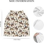 Western Cowboy Cactus Baby Stuff Car Seat Cover for Baby,Mom Nursing Breastfeeding Covers,Multi-Use Car Seat Canopy Carrier Cover,Stroller Cover Newborn Shower Gift for Boys Girls