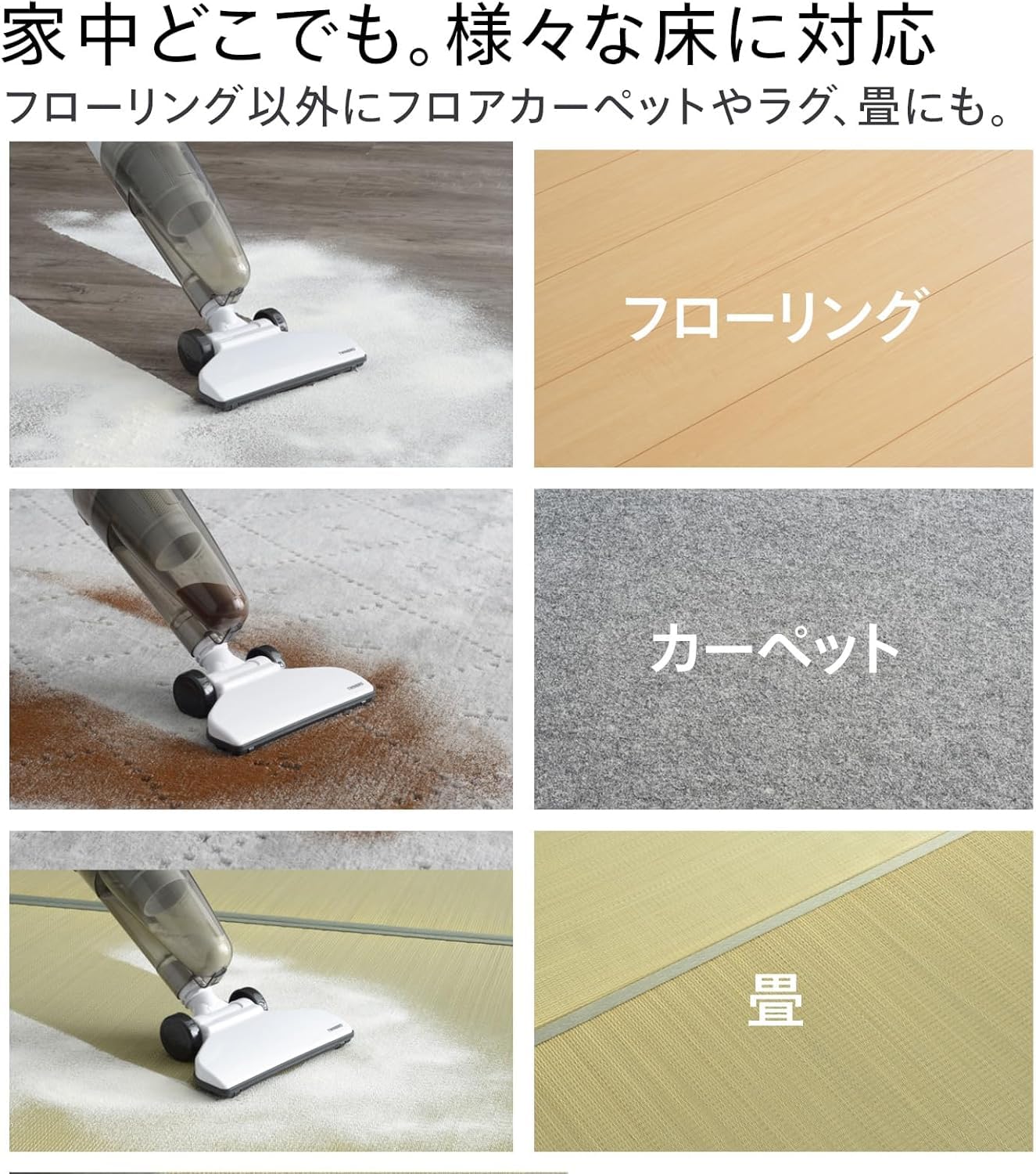 ツインバード スティック掃除機 TC-E123SBKサムネイル7