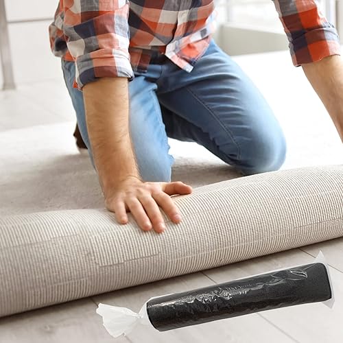 Miniatura 6 de 4 bolsas de almacenamiento para alfombras con 10 lazos, se adapta a alfombras de hasta 6 x 9 pies, 4.5 mil, bolsa de almacenamiento de alfombras de