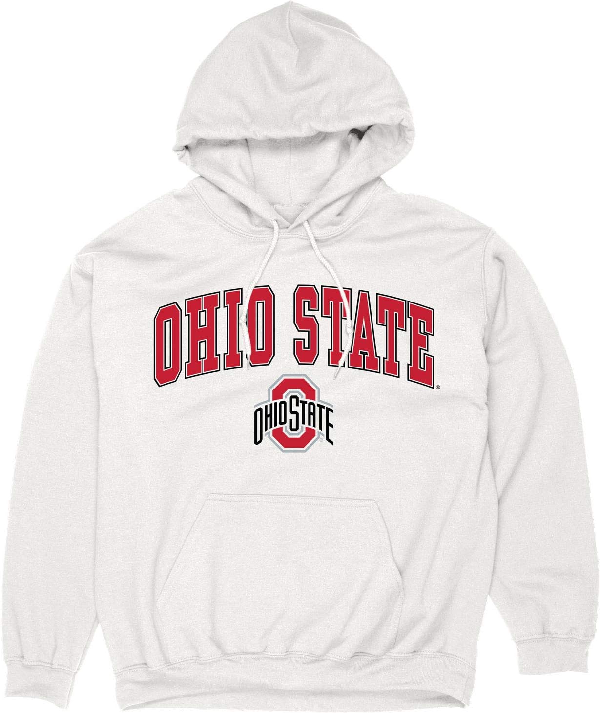 Blue 84 Men's Ohio State Buckeyes Hoodie White Arching Over, Ohio State Buckeyes White, Large - Image 2