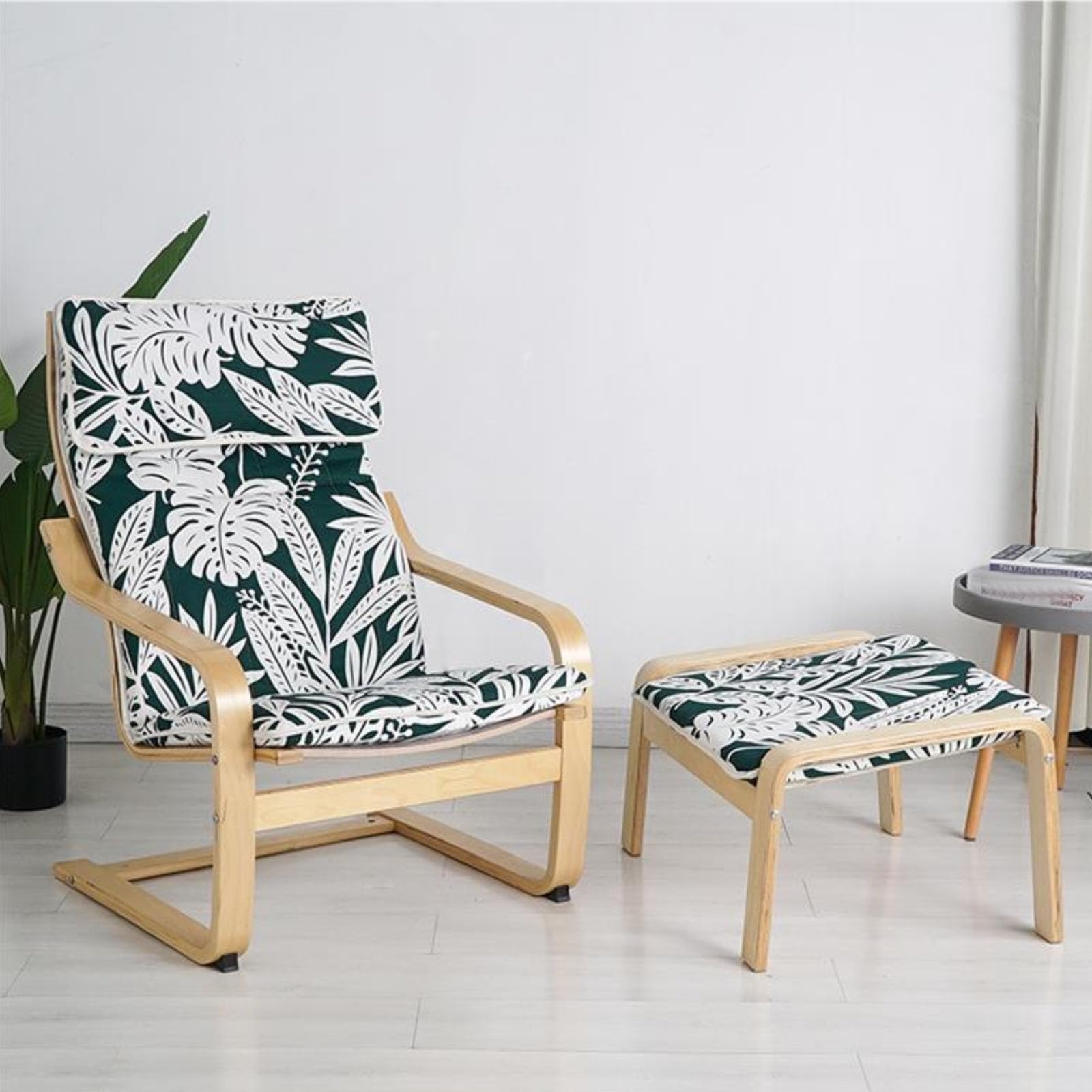 Coussin De Remplacement pour Chaise Poang, Housse De Fauteuil Multicolore, Coussin De Chaise De Salon Durable Poang, Housse De Chaise Lavable Et Amovible,Noir
