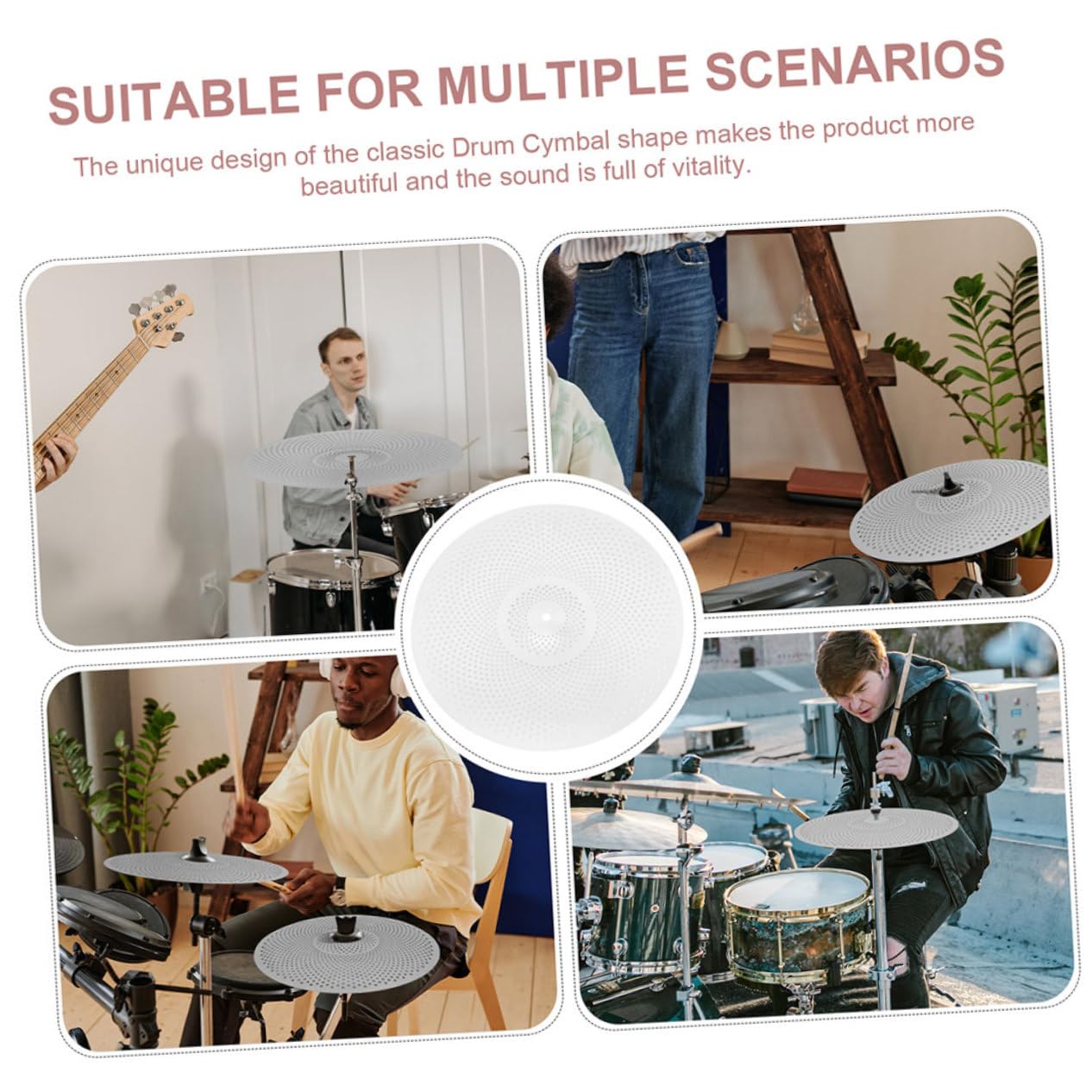 TOYANDONA 2piezas Platillos Silenciosos Para Batería Platillo De Aleación De Kit De Accesorio Volumen Para Instrumento De Percusión Para Practicar Interiores