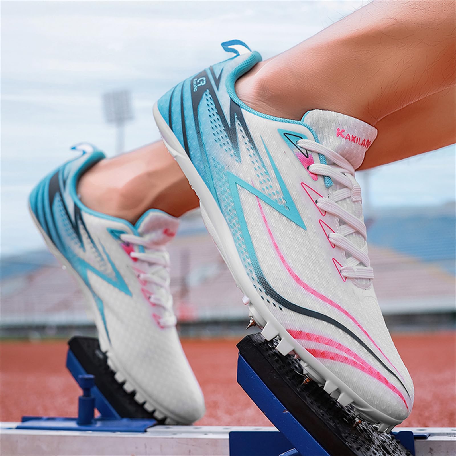 Zapatillas de Atletismo con 8 Clavos para Correr Saltar Competir