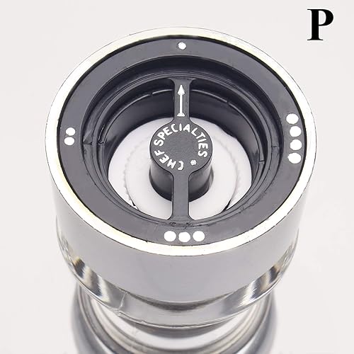 Miniatura 5 de Chef Specialties Juego de molinillo de pimienta y molino de sal Metro de 3.5", transparente