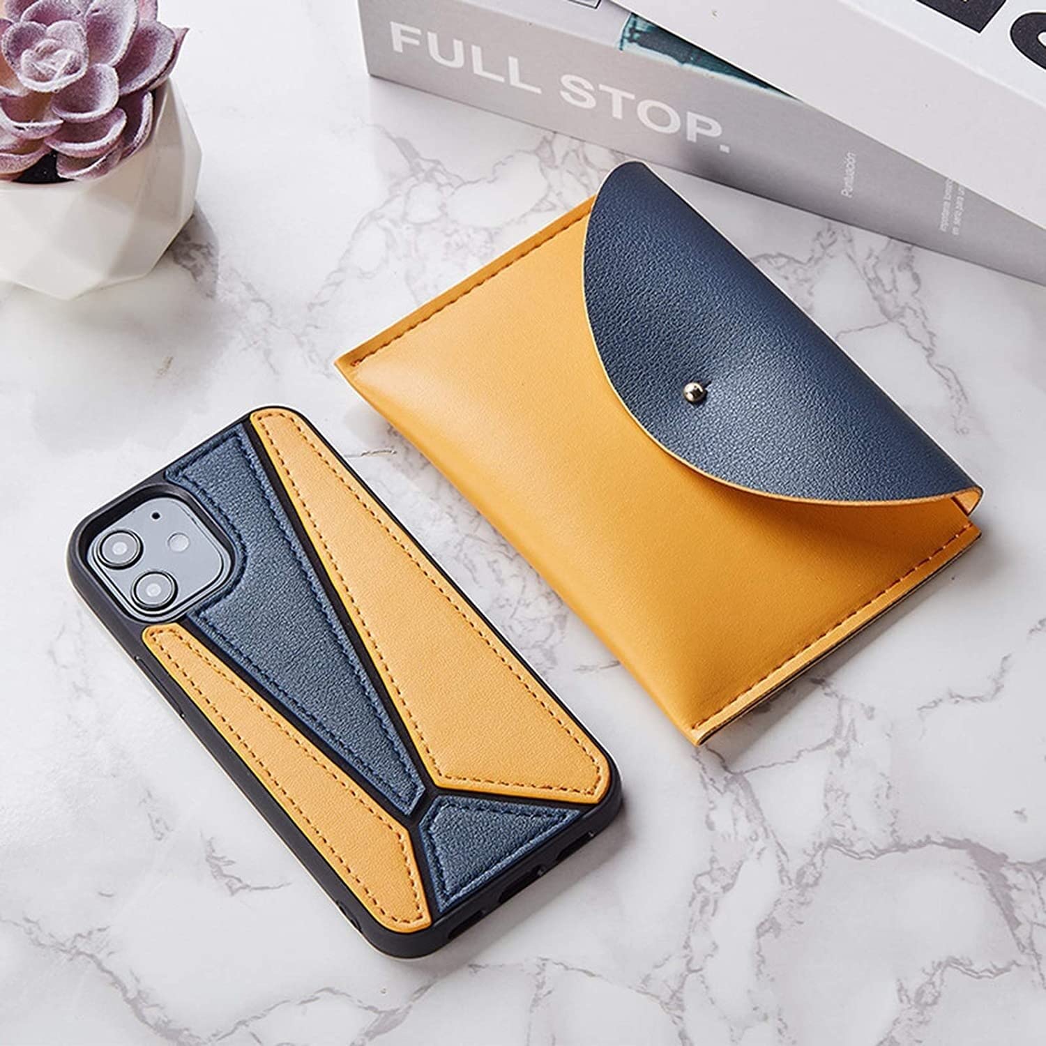 Étui de téléphone iPhone 12 cuir véritable coque antichoc