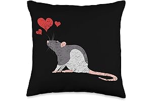 Super Cute Pillow for Rat Lovers: Cozy Comfort with a Heartbeat Rodent Design