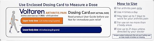 Miniatura 17 de VOLTAREN Gel de dolor de artritis voltaren para alivio de dolor de artritis tópica, no se necesita prescripción - Tubos de 3.5 oz / 100 g (paquete