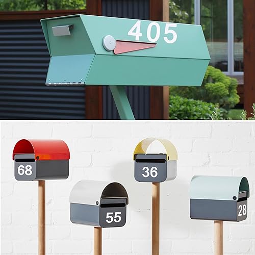 Miniatura 6 de 400 calcomanías de números de buzón, letras de vinilo autoadhesivas impermeables del alfabeto, calcomanías adhesivas para letreros de ventanas,