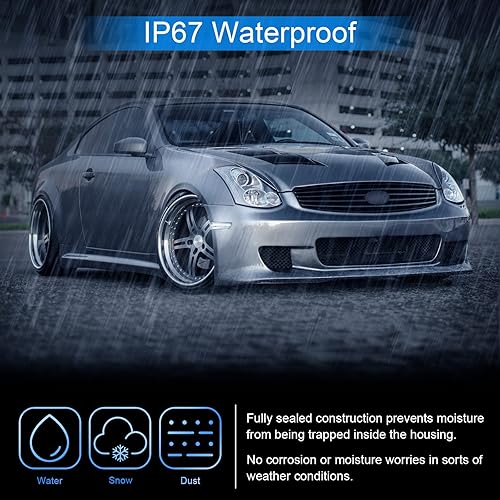 Miniatura 6 de SHINEFIT Luces LED blancas de repuesto para Civic 2016-2021 lámpara de marcador de parachoques delantero ahumado 33800-TBA-A02 HO2551127N